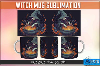Witch 11 | 15 Oz Mug Sublimation Sublimation Fly Design 