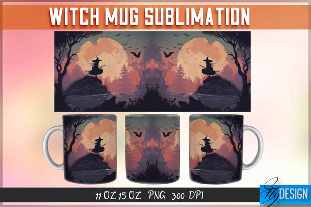 Witch 11 | 15 Oz Mug Sublimation Sublimation Fly Design 