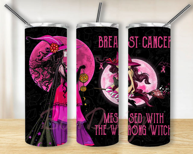 Witch 20oz Skinny Tumbler Sublimation Wrap Design PNG Digital Download Sublimation BouDesign 