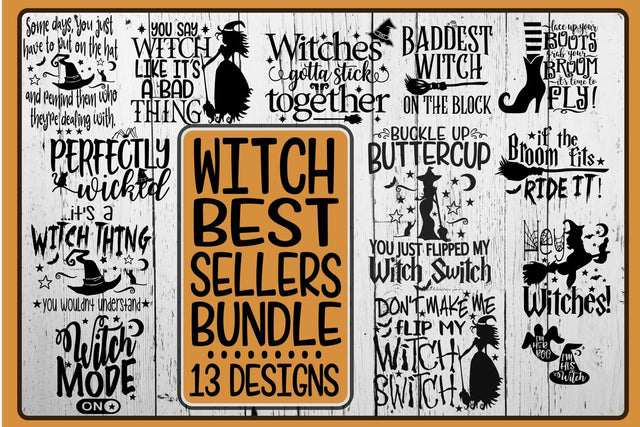 Witch - Best Sellers - 13 Designs - Vol 2 - SVG DXF PNG EPS SVG On the Beach Boutique