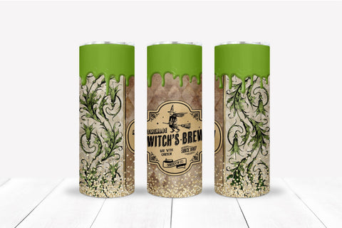 Witch Brew Halloween Potion Tumbler Wrap Skinny Tumbler 20Oz Sublimation OrangeBrushStudio 