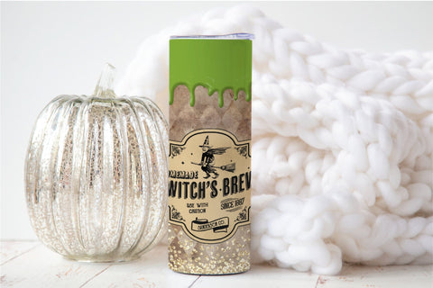 Witch Brew Halloween Potion Tumbler Wrap Skinny Tumbler 20Oz Sublimation OrangeBrushStudio 