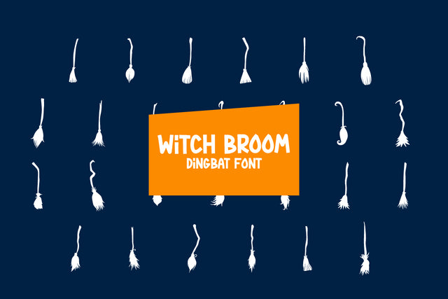 Witch Broom - Dingbat Font Font Masyafi Studio 