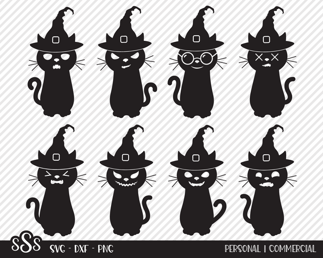 Witch Cat Bundle | Halloween SVG SVG Texas Southern Cuts 