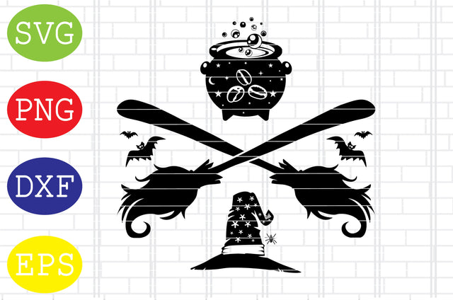 Witch Cauldron Coffee Svg, Spooky Svg, Cauldron Svg, Halloween Svg, Witch Svg, Ghost Svg, Png, Eps, Dxf Files SVG DigitalSvgFiles 