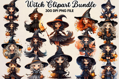 Witch Clipart PNG Set Sublimation clipart Sublimation Regulrcrative 