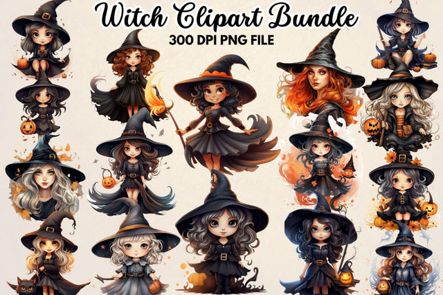 Witch Clipart PNG Set Sublimation clipart Sublimation Regulrcrative 