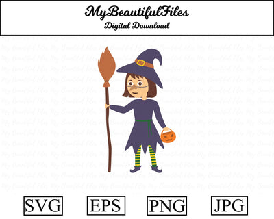 Witch Costume Clipart SVG MyBeautifulFiles 
