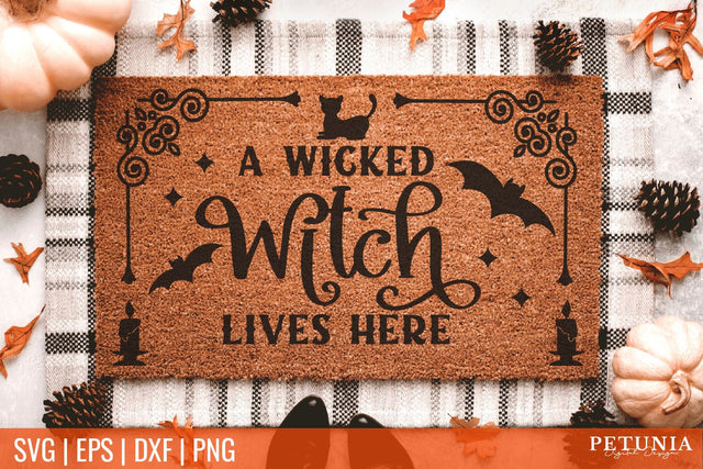 Witch Doormat SVG | Doormat SVG SVG Petunia Digital Design 