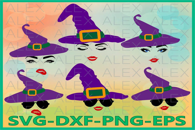 Witch Face Svg, Halloween SVG AlexSVGStudio 