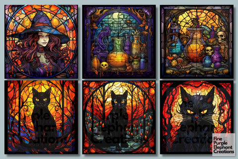 Witch Girl | Halloween Sublimation Digital Pattern Fine Purple Elephant Creations 