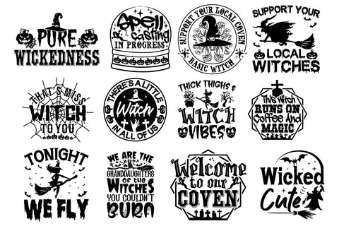 Witch Halloween Shirt Design, SVG bundle, Cut file SVG Paper Switch 
