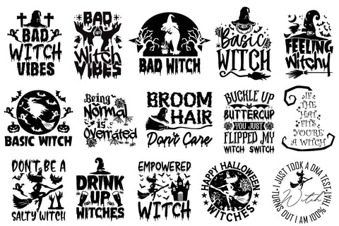 Witch Halloween Shirt Design, SVG bundle, Cut file SVG Paper Switch 