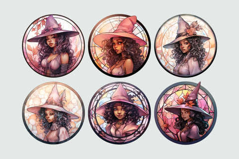 Witch Halloween Sublimation Round Background Bundle Sublimation OrangeBrushStudio 