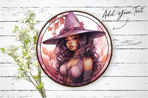 Witch Halloween Sublimation Round Background Bundle Sublimation OrangeBrushStudio 