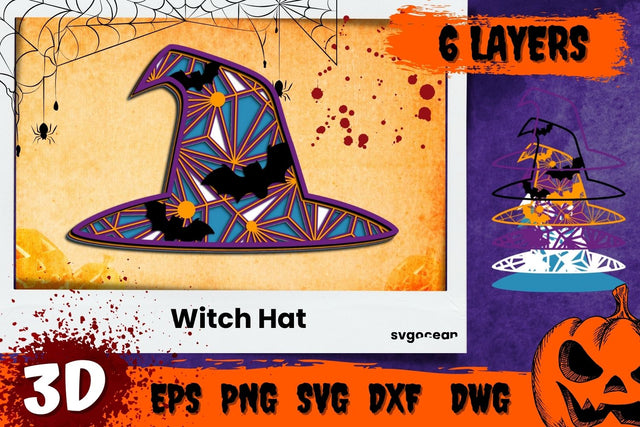 Witch Hat 3D SVG SVG SvgOcean 