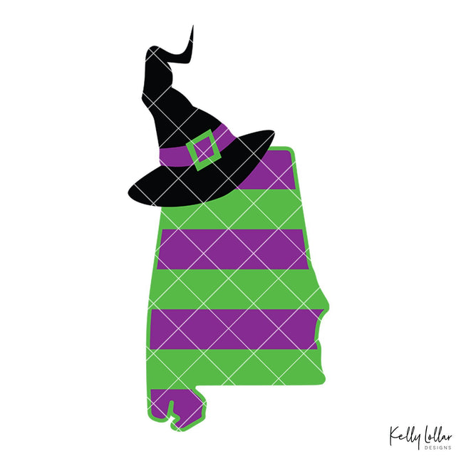 Witch Hat Alabama SVG Kelly Lollar Designs 