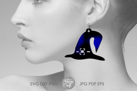 Witch hat earring SVG for Halloween SVG Artisan Craft SVG 