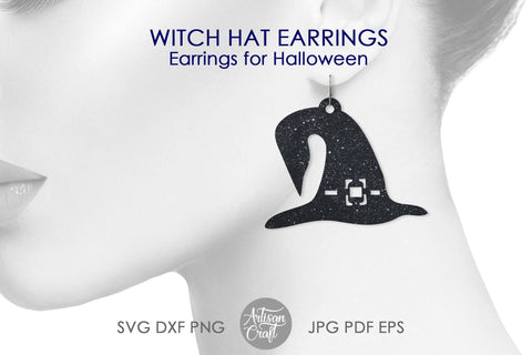 Witch hat earring SVG for Halloween SVG Artisan Craft SVG 