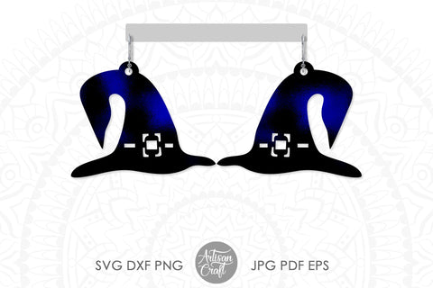 Witch hat earring SVG for Halloween SVG Artisan Craft SVG 