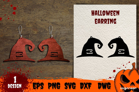 Witch Hat Earrings | Glowforge | Jewelry SVG SvgOcean 