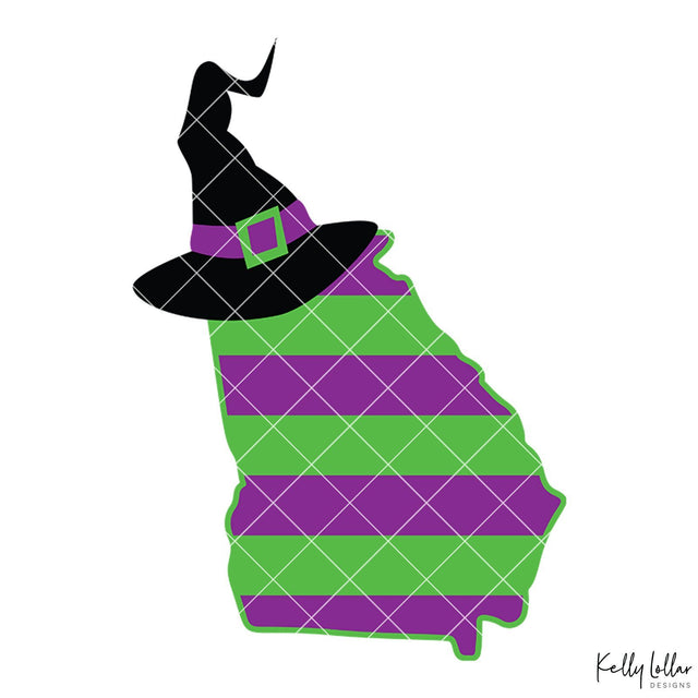 Witch Hat Georgia SVG Kelly Lollar Designs 