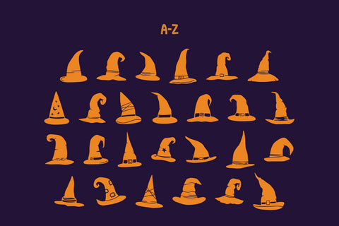 Witch Hat - Halloween Dingbat Font Font Masyafi Studio 