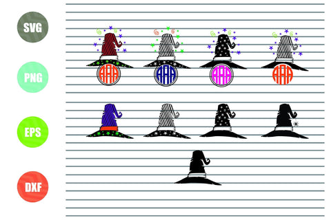 Witch Hat - Halloween SVG PNG DXF EPS Cut Files SVG Artstoredigital 