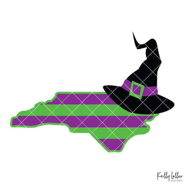 Witch Hat North Carolina SVG Kelly Lollar Designs 