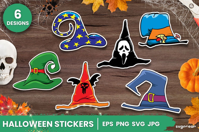 Witch Hat Stickers Sublimation SvgOcean 