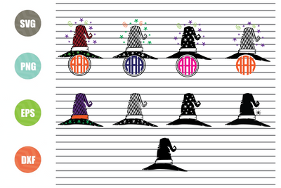 Witch Hat Svg - Halloween SVG PNG DXF EPS Cut Files SVG Artstoredigital 