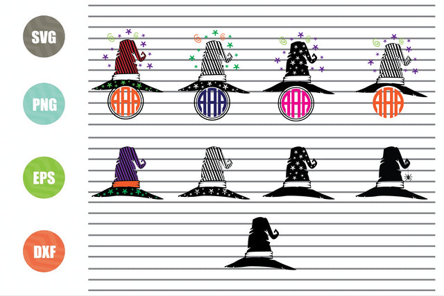 Witch Hat Svg - Halloween SVG PNG DXF EPS Cut Files SVG Artstoredigital 