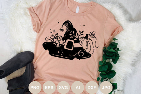 Witch Hat Svg, Witch Svg cut file, Halloween Svg, Fall, Halloween Shirt Svg, Spooky, Hocus Pocus, Pumpkin, Mushrooms, Witchy, Thansgiving SVG BogeliaVector 