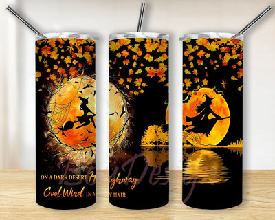Witch Hippie Cool Wind 20oz Skinny Tumbler Sublimation Wrap Design PNG Digital Download Sublimation BouDesign 
