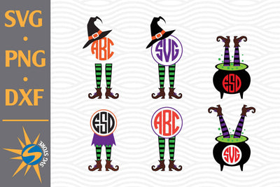 Witch Legs Monogram SVG, PNG, DXF Digital Files Include SVG SVGStoreShop 