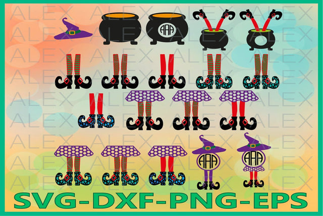 Witch Legs svg, Halloween SVG AlexSVGStudio 