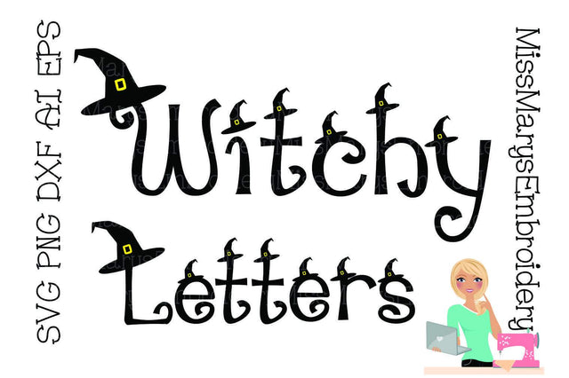 Witch Letters SVG MissMarysEmbroidery 