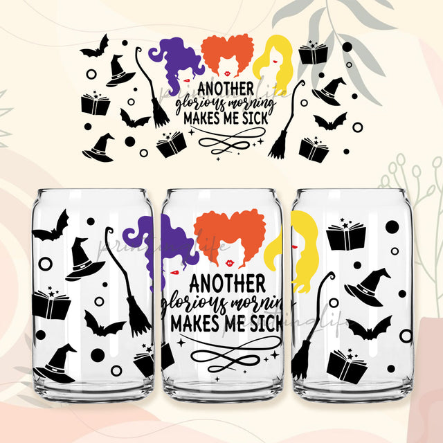 Witch Libbey Can Glass Wrap Png, DIY for Libbey Can Shaped Beer Glass 16 oz for Silhouette Instant Download Sublimation PrintingLife 