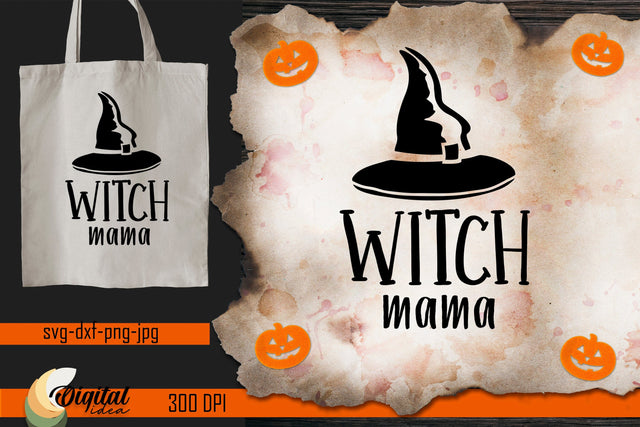 Witch Mama. Witch Halloween Quote SVG. Vintage Halloween. Halloween Family Design. SVG Evgenyia Guschina 
