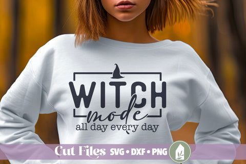 Witch Mode SVG, Halloween Shirt SVG, All Day Every Day SVG LilleJuniper 