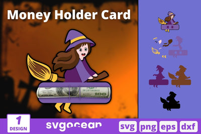 Witch Money Holder Card Svg SVG SvgOcean 