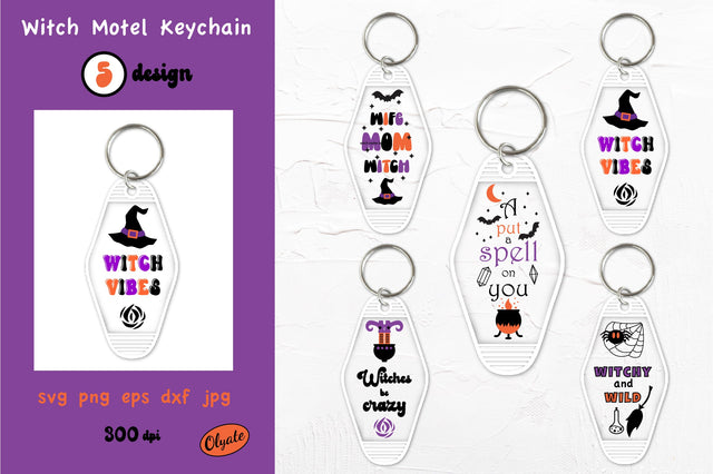 Witch Motel Keychain SVG. Witch Keychain. Witch SVG SVG Olga Terlyanskaya 