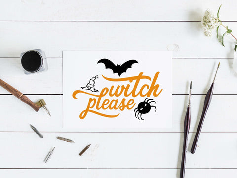Witch please | Funny Halloween cut file SVG TheBlackCatPrints 