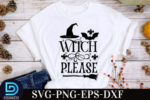 Witch please, Retro Halloween SVG Design, SVG DESIGNISTIC 