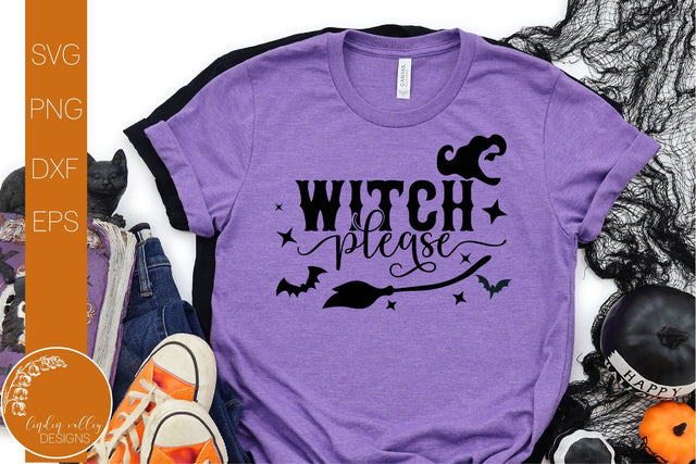 Witch Please SVG-Halloween Quote SVG-Funny Halloween SVG SVG Linden Valley Designs 