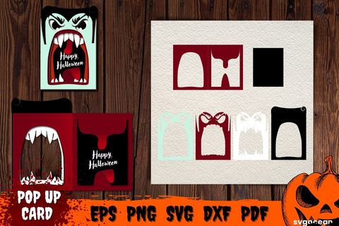 Witch Pop Up Card Template | Pop-up | Cut Files SVG SvgOcean 