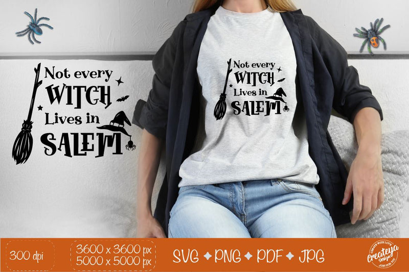 Witch quote SVG, Witch broom and hat, Halloween SVG, Not Every Witch ...