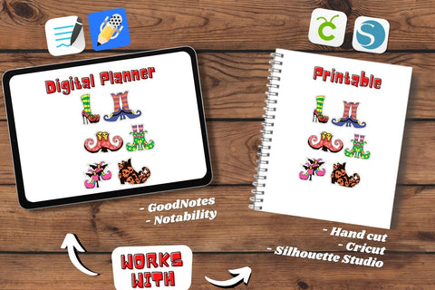 Witch Shoes Stickers Sublimation SvgOcean 