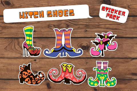 Witch Shoes Stickers Sublimation SvgOcean 