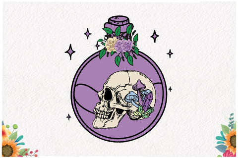 Witch Skull Bottle Sublimation Sublimation Jagonath Roy 